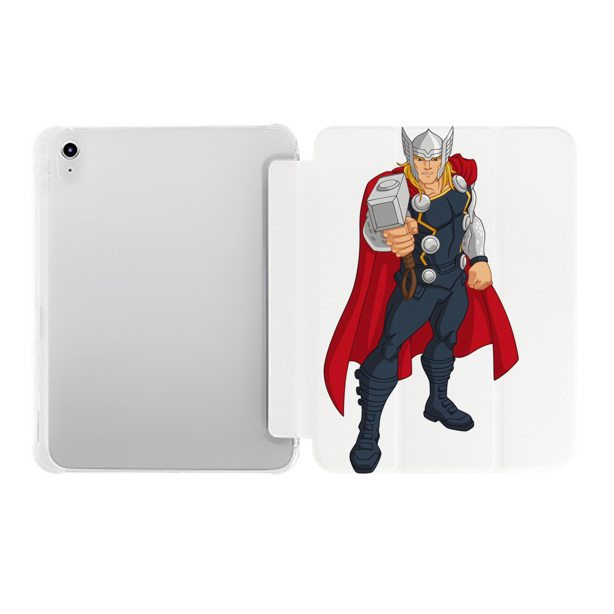 （画像用） アベンジャーズ The Avengers IPad ケース ペン収納付き 三つ折りスタンド PUレザー×シリコン 対応機種9.5/10.5/10.9インチ